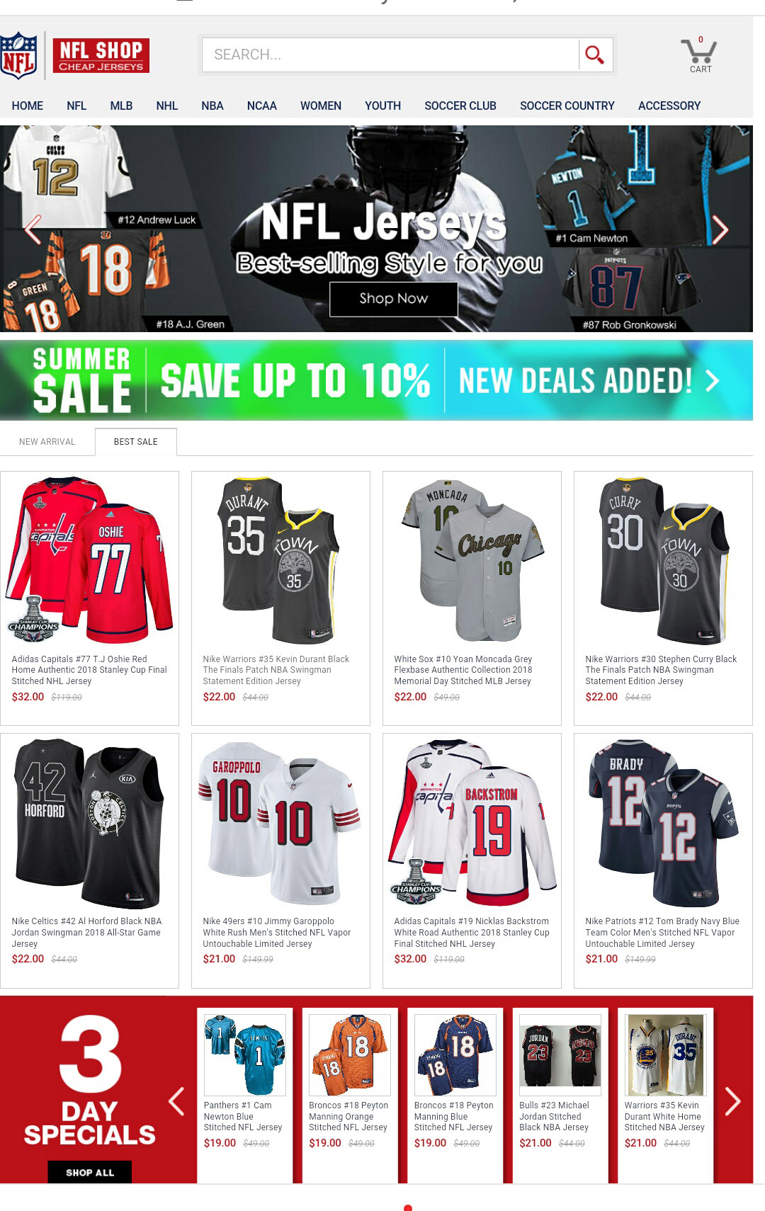 Shop Cheap Jerseys At The Best Wholesale Prices.